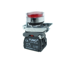 LAY4-BW3462 22mm DC24V spring return red LED push button switch with light